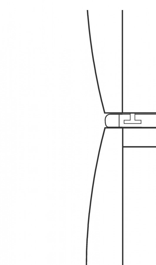 Монтажный комплект для установки в колонну WTV412 белый лотос