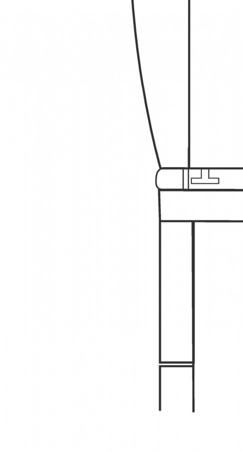 Монтажный комплект для установки в колонну WTV412 белый лотос