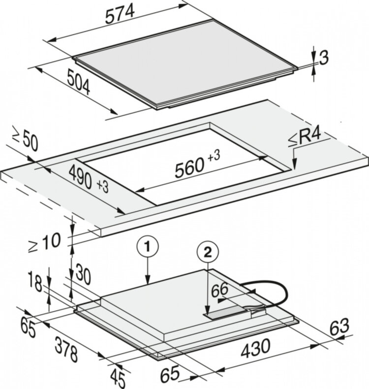 Панель конфорок KM7201 FR