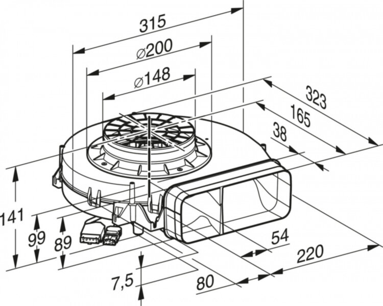 Встраиваемая в столешницу вытяжка CSDA7000 FL