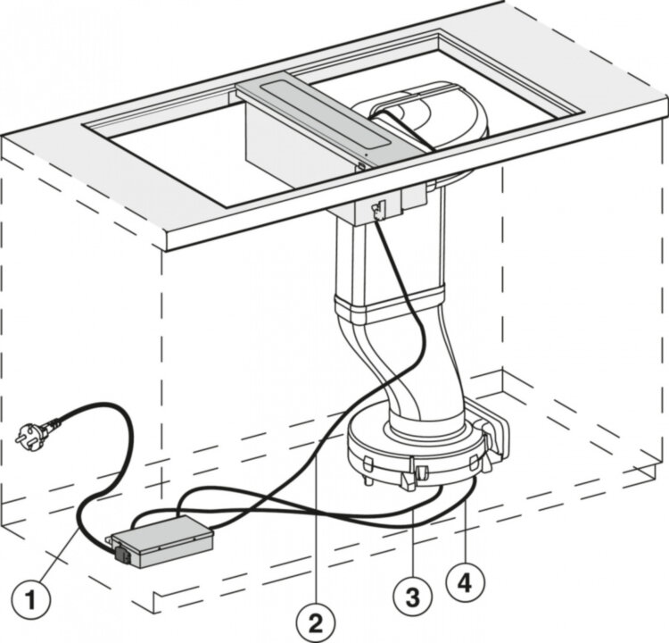 Встраиваемая в столешницу вытяжка CSDA7000 FL