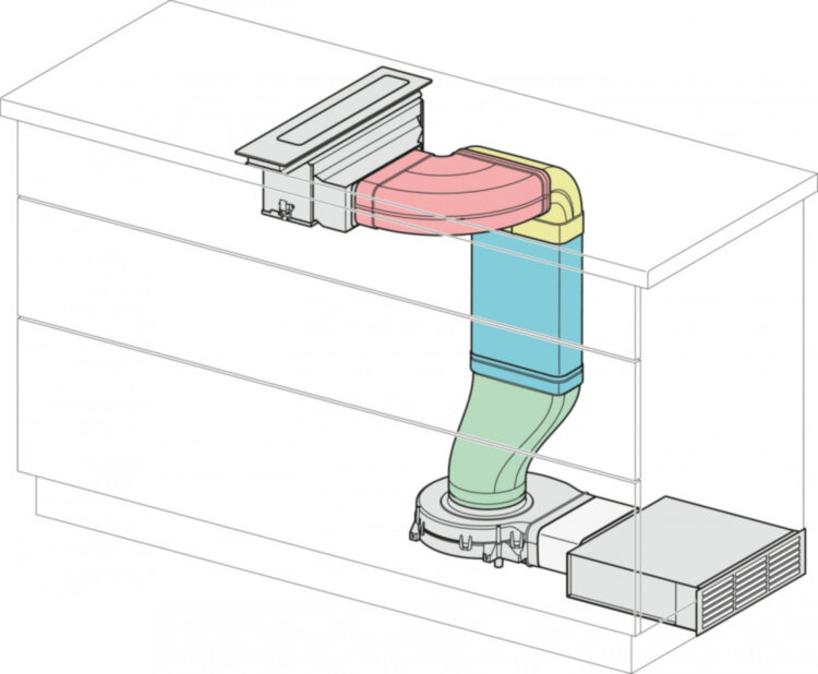 Встраиваемая в столешницу вытяжка CSDA7000 FL