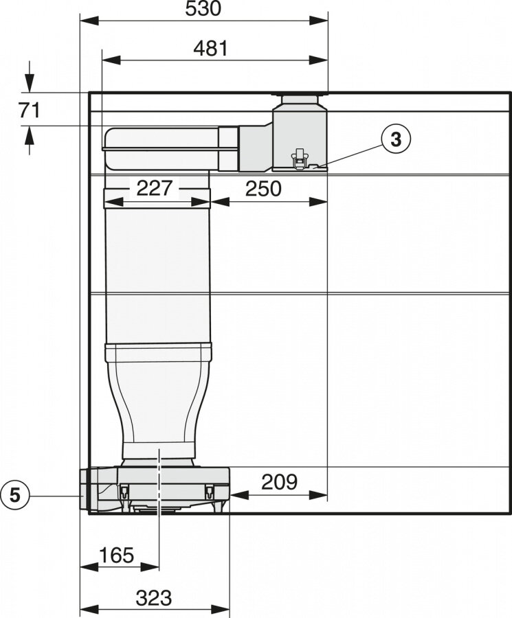 Встраиваемая в столешницу вытяжка CSDA7000 FL