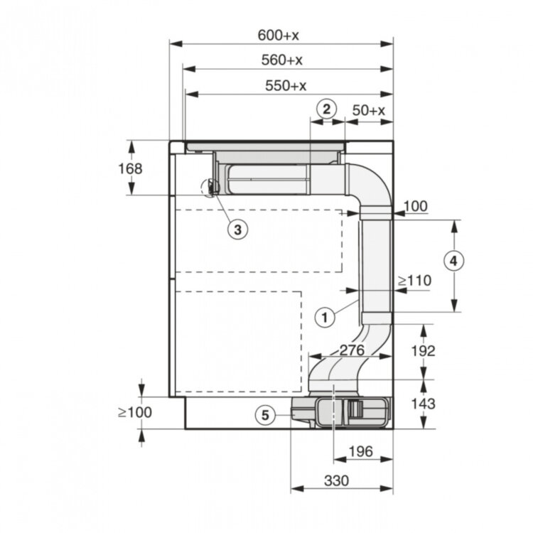 Встраиваемая в столешницу вытяжка CSDA7000 FL