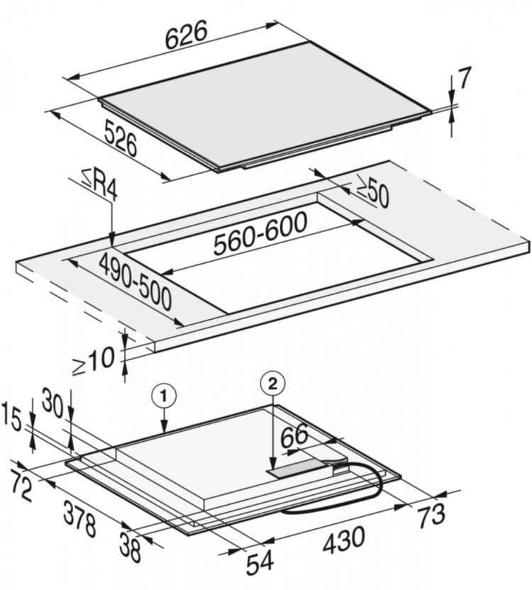 Панель конфорок KM7464 FR