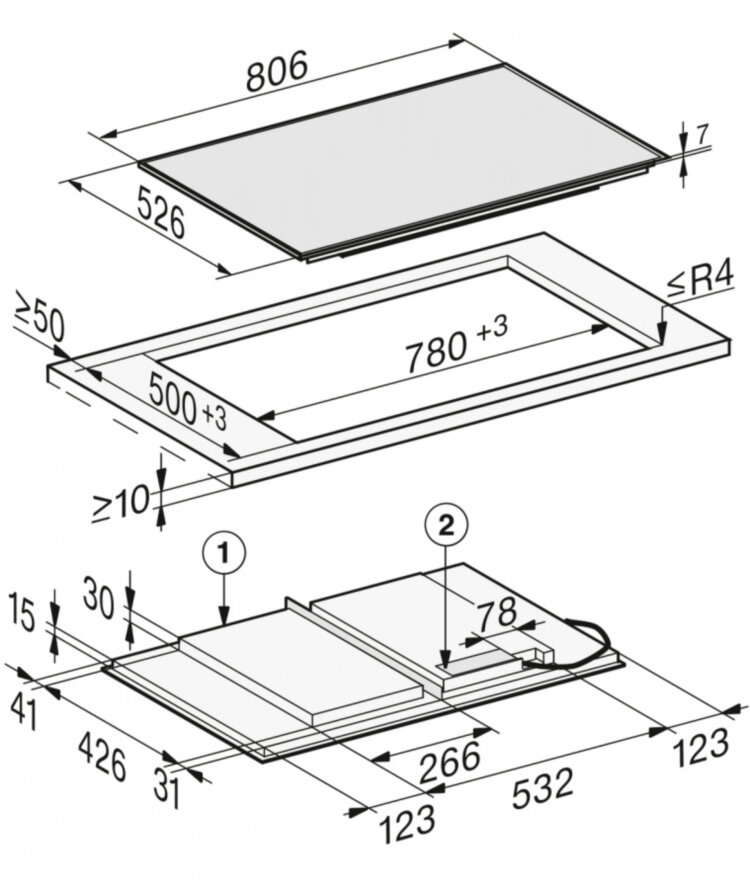 Панель конфорок KM7677 FR