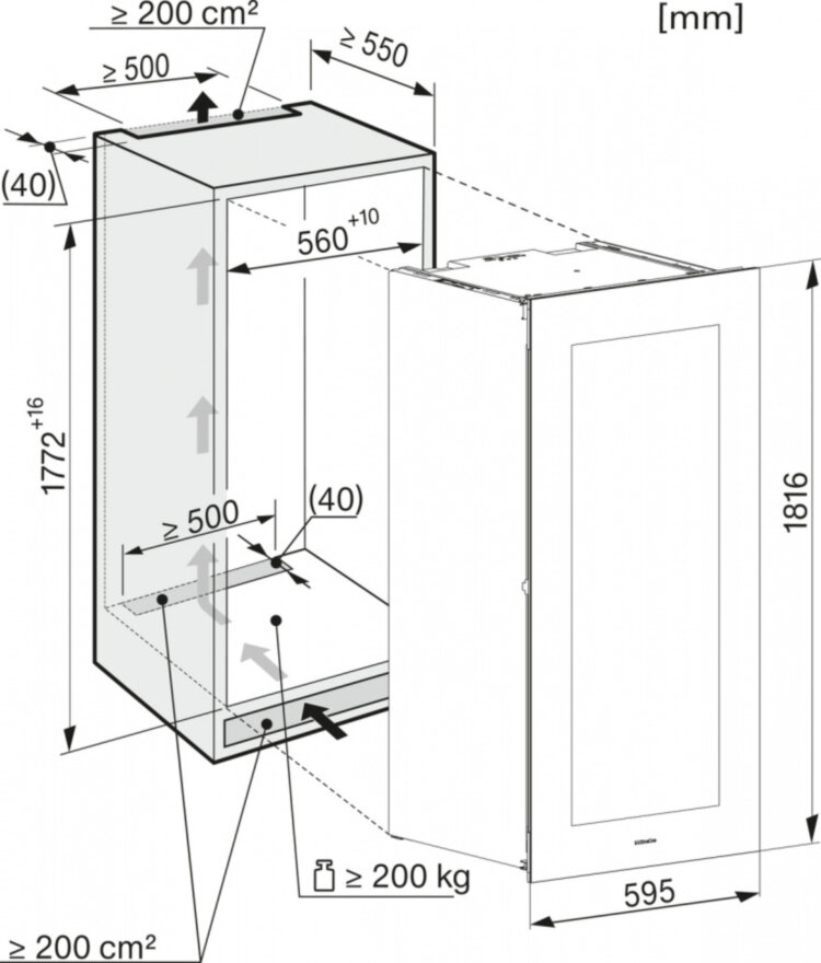 Винный холодильник KWT6722iGS obsw чёрный обсидиан