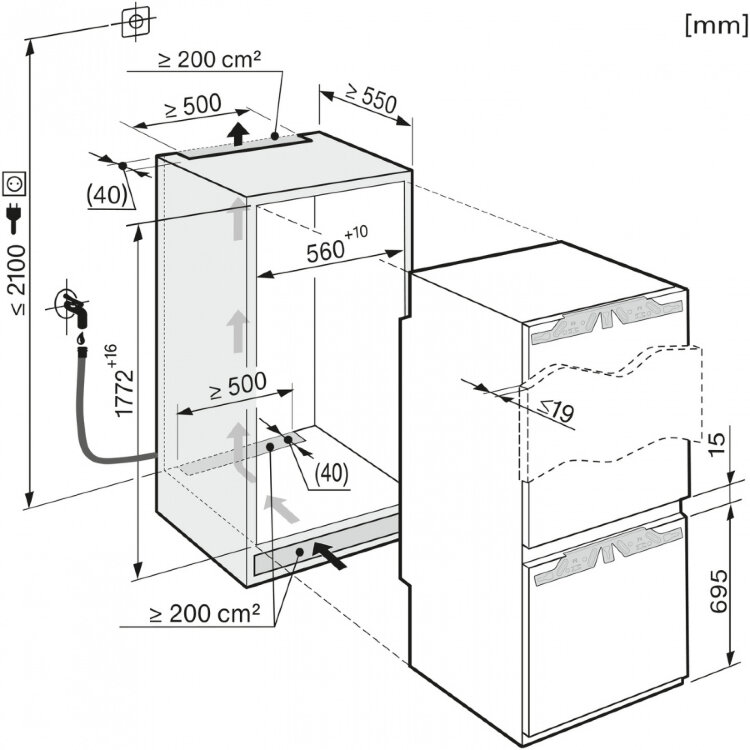 Холодильно-морозильная комбинация KFN37692 iDE