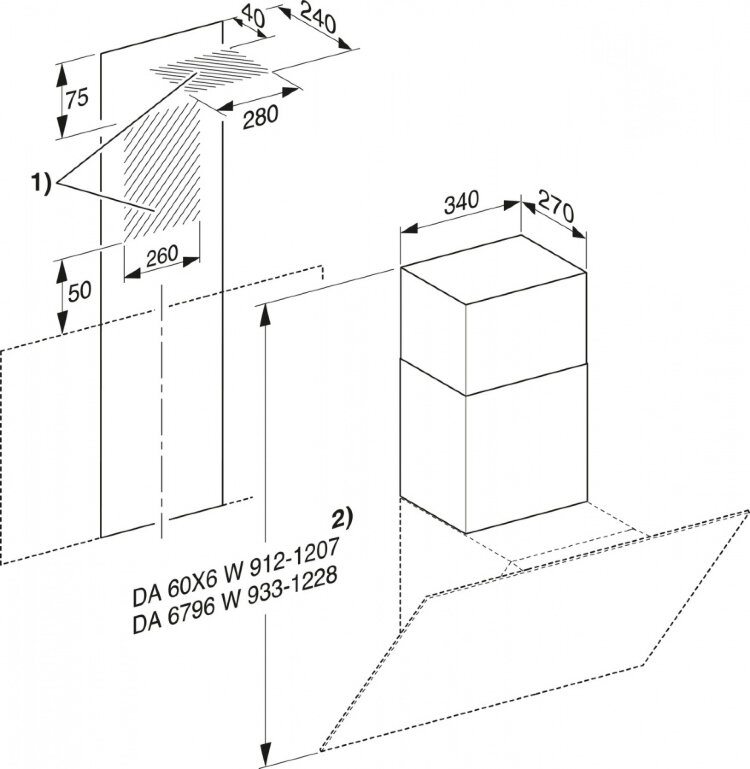 Короб для вытяжки DADC6000