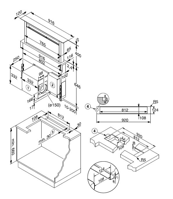 Вытяжка DA6890 сталь
