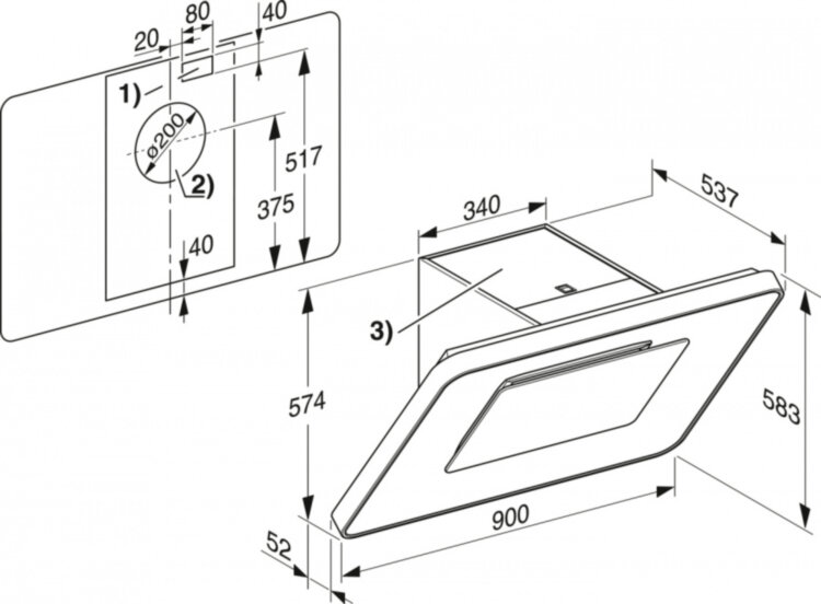 Вытяжка DA6999W BRWS бриллиантовый белый