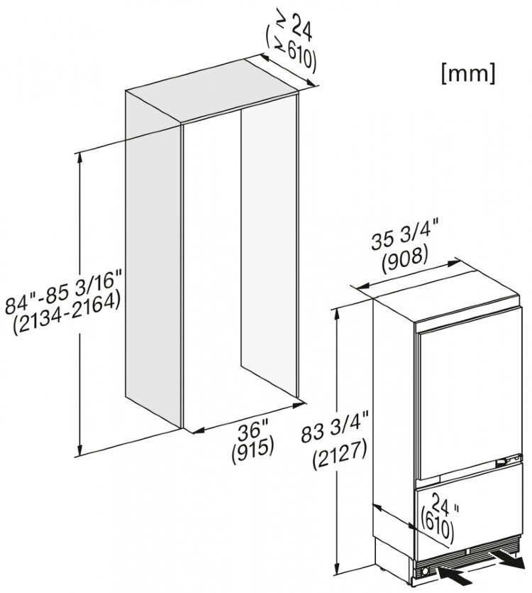 Холодильно-морозильная комбинация KF2901Vi
