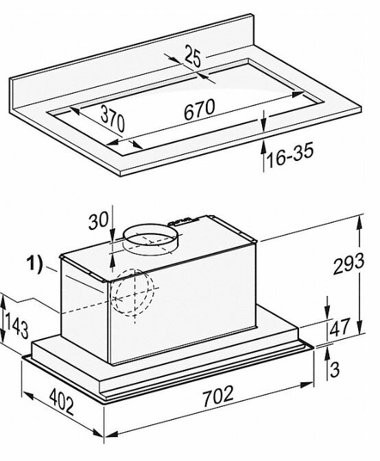 Вытяжка DA2578 сталь