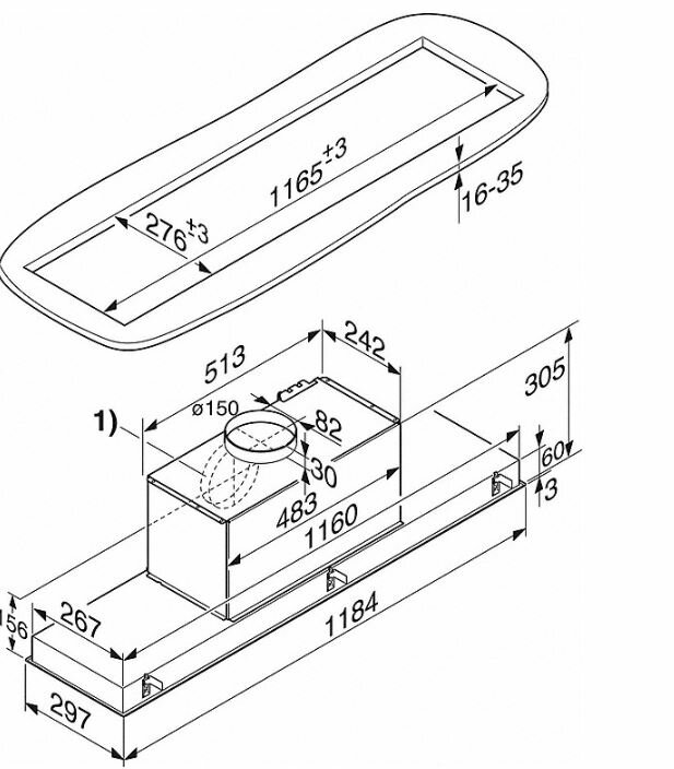 Вытяжка DA2628 сталь