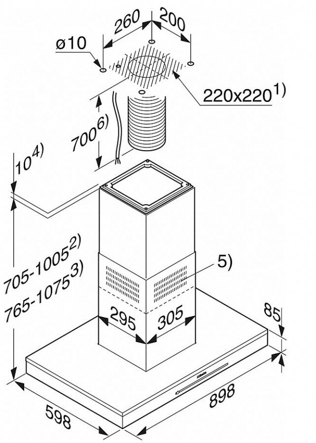 Вытяжка DA6698D сталь CleanSteel