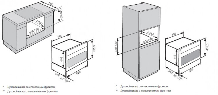 Духовой шкаф с СВЧ H6800BMX GRGR графитовый серый