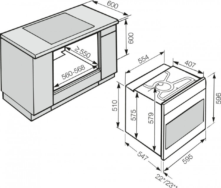Духовой шкаф H6860BP EDST/CLST сталь CleanSteel